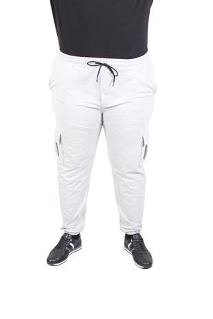 Starbattal Büyük Beden Erkek Düz Komando Eşofman Altı 22520 GRI MELANJ