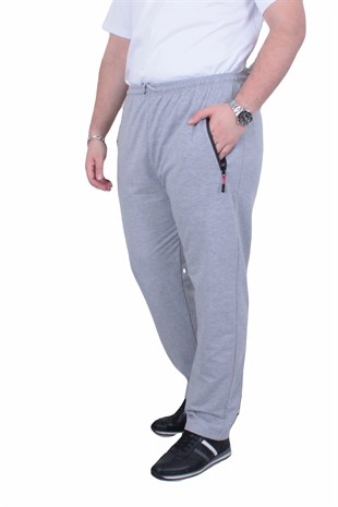 Starbattal Büyük Beden Classic Eşofman Altı Fermuarlı Cep 22500 GRI MELANJ
