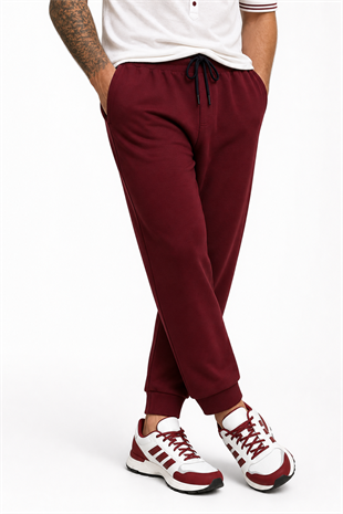 Starbattal Büyük Beden Basic Eşofman Altı Full Lycra 11516 BORDO
