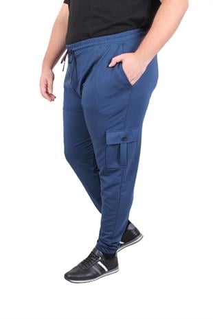 Starbattal Büyük Beden Erkek Düz Komando Eşofman Altı 22520 INDIGO