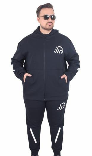 Starbattal Büyük Beden Double Face Eşofman Takım M.G TK25611 LACIVERT