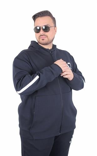 Starbattal Büyük Beden Double Face Eşofman Takım M.G TK25611 LACIVERT