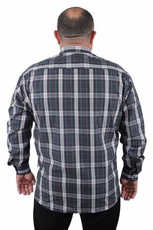 Starbattal Büyük Beden Erkek Gömlek Line Square 23367 NEFTI