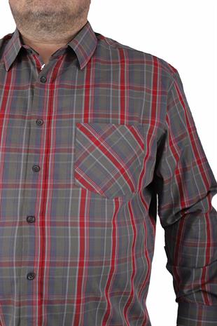 Starbattal Büyük Beden Erkek Cepli Gömlek Estacional 23372 HAKI