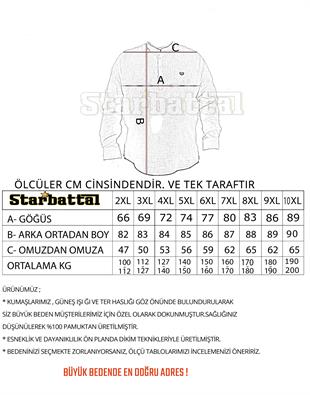 Starbattal Erkek Büyük Beden Likralı Keten Hakim Yaka Cepli Gömlek 11308 HAKI