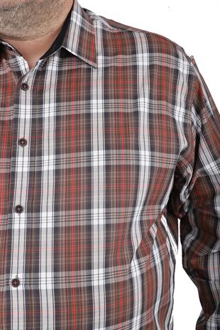 Starbattal Büyük Beden Erkek Gömlek Line Square 23367 LACIVERT