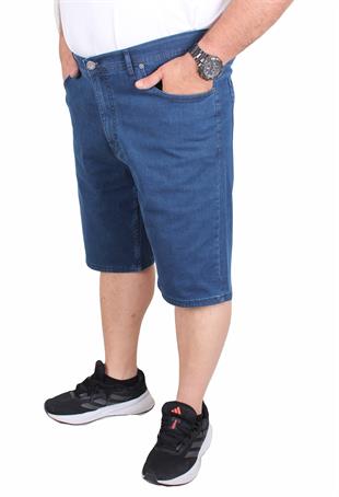 Starbattal Büyük Beden Kot Kapri Power Lycra Comero 11913 MAVI