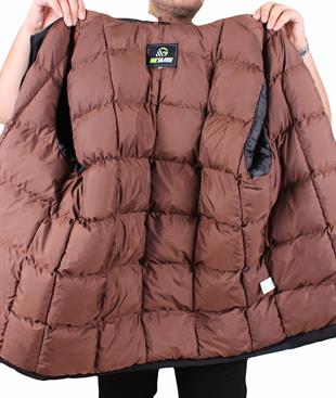 Starbattal Erkek Büyük Beden Kapüşonlu Mont Lujo 2504 SIYAH