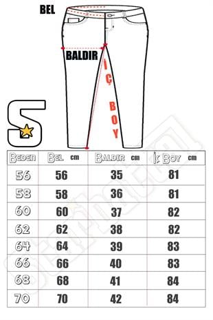 Starbattal Büyük Beden Kot Pantolon Power Lycra Comero 11914 MAVI