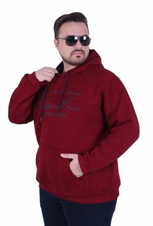 Starbattal Büyük Beden 3ip Kapüşonlu Sweat Lets Go 25720 MURDUM