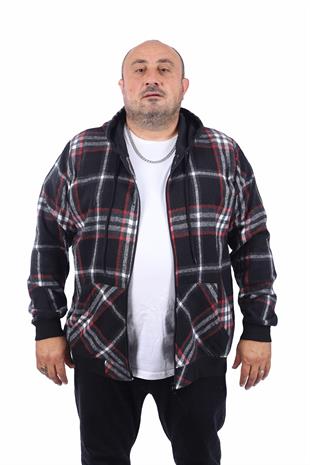 Starbattal Kangaroo Pocket Oduncu Sweat-Gömlek Stripe 22209-1418