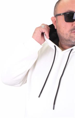 Starbattal Büyük Beden Erkek Basic Sweat Kapüşonlu 11700-4417