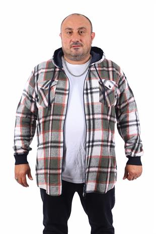 Starbattal Büyük Beden Kapüşonlu Sweat Çift Cep 22204-1688