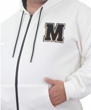 Starbattal Büyük Beden Fermuarlı Sweat M 23217 EKRU