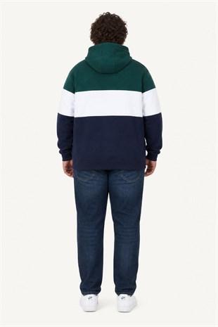 Starbattal Büyük Beden Kapüşonlu 3ip Sweat MG 25725 NEFTI