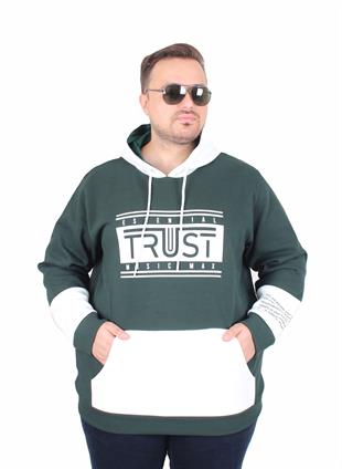 Starbattal Büyük Beden Kapüşonlu Sweat Double Face Trust 25701 NEFTI