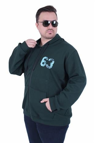 Starbattal Büyük Beden Kapüşonlu Sweat Double Face Sixty Three 25704 NEFTI