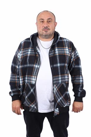 Starbattal Kangaroo Pocket Oduncu Sweat-Gömlek Stripe 22209-1427