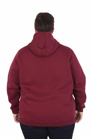 Starbattal Büyük Beden Unisex Kapüşonlu 3ip Sweat 11701 MURDUM