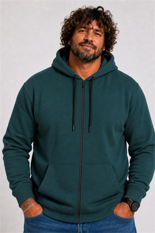 Starbattal Büyük Beden Unisex Kapüşonlu 3ip Sweat 11701 NEFTI