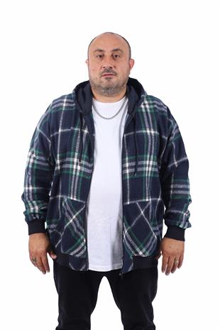 Starbattal Kangaroo Pocket Oduncu Sweat-Gömlek Stripe 22209-1445