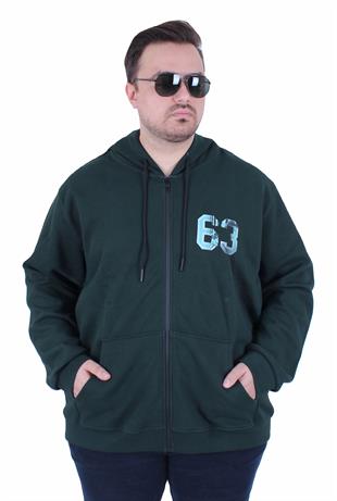 Starbattal Büyük Beden Kapüşonlu Sweat Double Face Sixty Three 25704 NEFTI