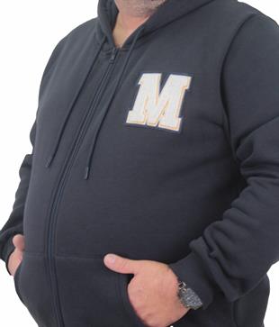Starbattal Büyük Beden Fermuarlı Sweat M 23217 LACIVERT