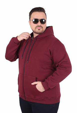 Starbattal Büyük Beden Unisex Kapüşonlu 3ip Sweat 11701 MURDUM