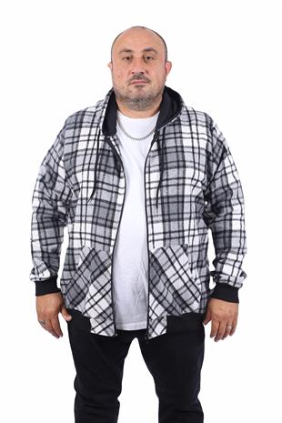 Starbattal Kangaroo Pocket Oduncu Sweat-Gömlek Stripe 22209-1481