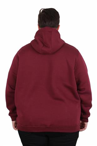 Starbattal Büyük Beden Erkek Basic Sweat Kapüşonlu 11700 MURDUM