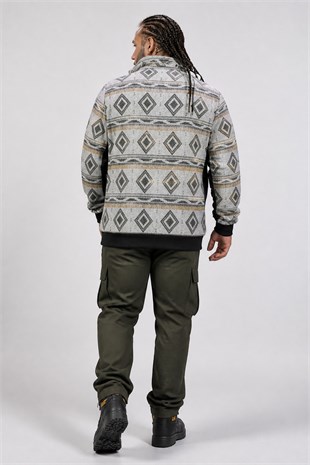 Starbattal Sweatshirt Oduncu Polo Yaka Fermuarlı 22220-2209
