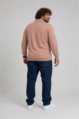 Starbattal Erkek Büyük Beden Polo Yaka Sweat Flota Cep 24407 S.KAHVE