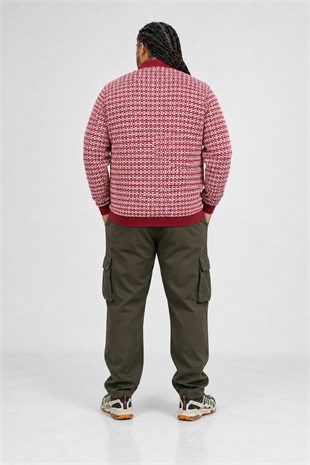 Starbattal Büyük Beden Erkek Sweatshirt Polo Yaka 22714-714
