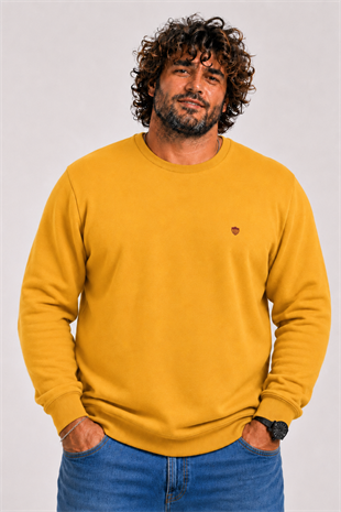 Starbattal Büyük Beden Selanik Classic Sweat 23200 HARDAL