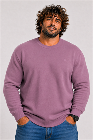 Starbattal Büyük Beden Selanik Classic Sweat 23200 Eflatun