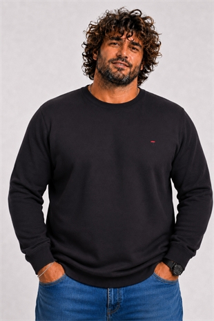 Starbattal Büyük Beden Selanik Classic Sweat 23200 SIYAH