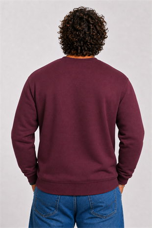 Starbattal Erkek Büyük Beden Sıfır Yaka 3ip Sweat Black 24202 MURDUM