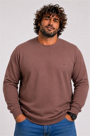 Starbattal Büyük Beden Selanik Classic Sweat 23200 TABA