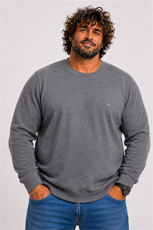 Starbattal Büyük Beden Selanik Classic Sweat 23200 ANTRASIT