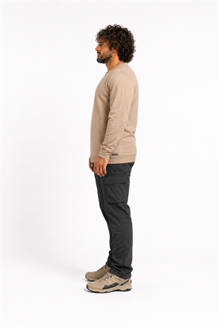Starbattal Büyük Beden Sweatshirt Bisiklet Yaka Deri Arma 22703-2151