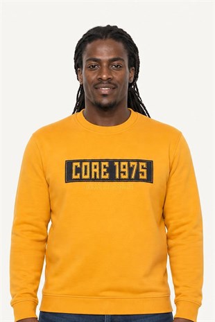 Starbattal Erkek Büyük Beden Sıfır Yaka 3ip Sweat Core 1975 24209 HARDAL