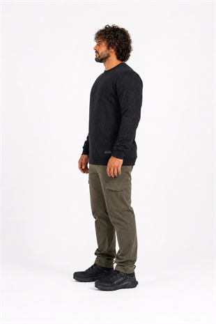 Starbattal Büyük Beden Sweatshirt Bisiklet Yaka Deri Arma 22703-2119