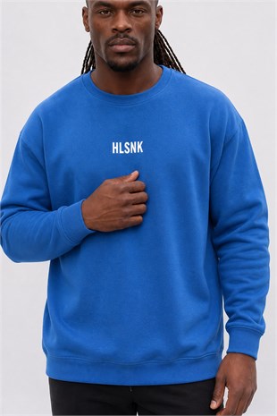 Starbattal Erkek Büyük Beden Sıfır Yaka Sweat Hlsnk 23204 SAKS