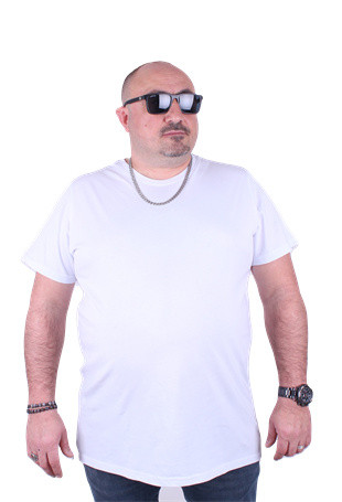 Starbattal Büyük Beden Basic Tişört 11100 BEYAZ