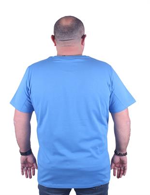 Erkek Büyük Beden PM Tişört 23163 MAVI