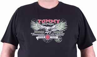 Erkek Büyük Beden TMY Tişört 23164 SIYAH