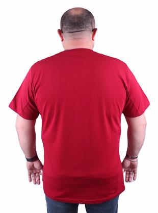 Erkek Büyük Beden PM Tişört 23163 BORDO
