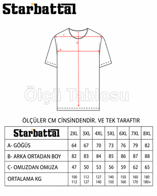 Starbattal Erkek Büyük Beden Sıfır Yaka Tişört Bnhnp 26157 SIYAH