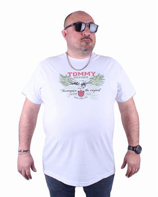 Erkek Büyük Beden TMY Tişört 23164 BEYAZ