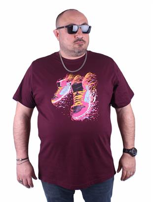 Erkek Büyük Beden Sıfır Yaka Tişört 23170 MURDUM